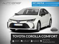 Toyota Corolla Comfort + pakiet TECH 1,8 Hybrid 140 KM sedan / Dostępny! Możliwy GAZ!