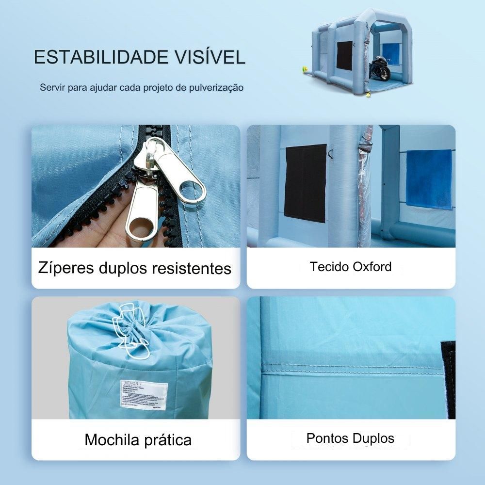 Cabine de Pintura Inflável - 4x2,2x2,35m