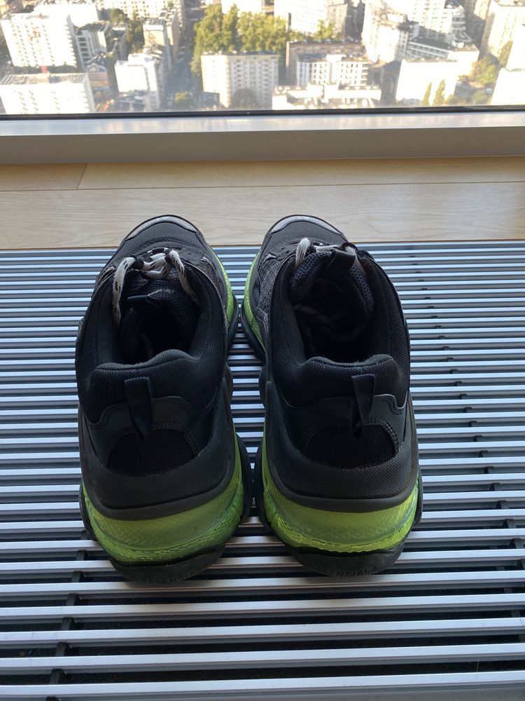 Balenciaga Triple S Black Neon Yellow