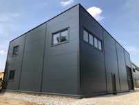 hale stalowe 180m2 magazyn biuro serwis konstrukcja stalowa rebud