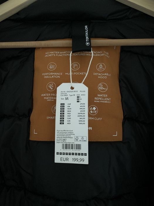 «TOM TAILOR” зимова чоловіча куртка 100%