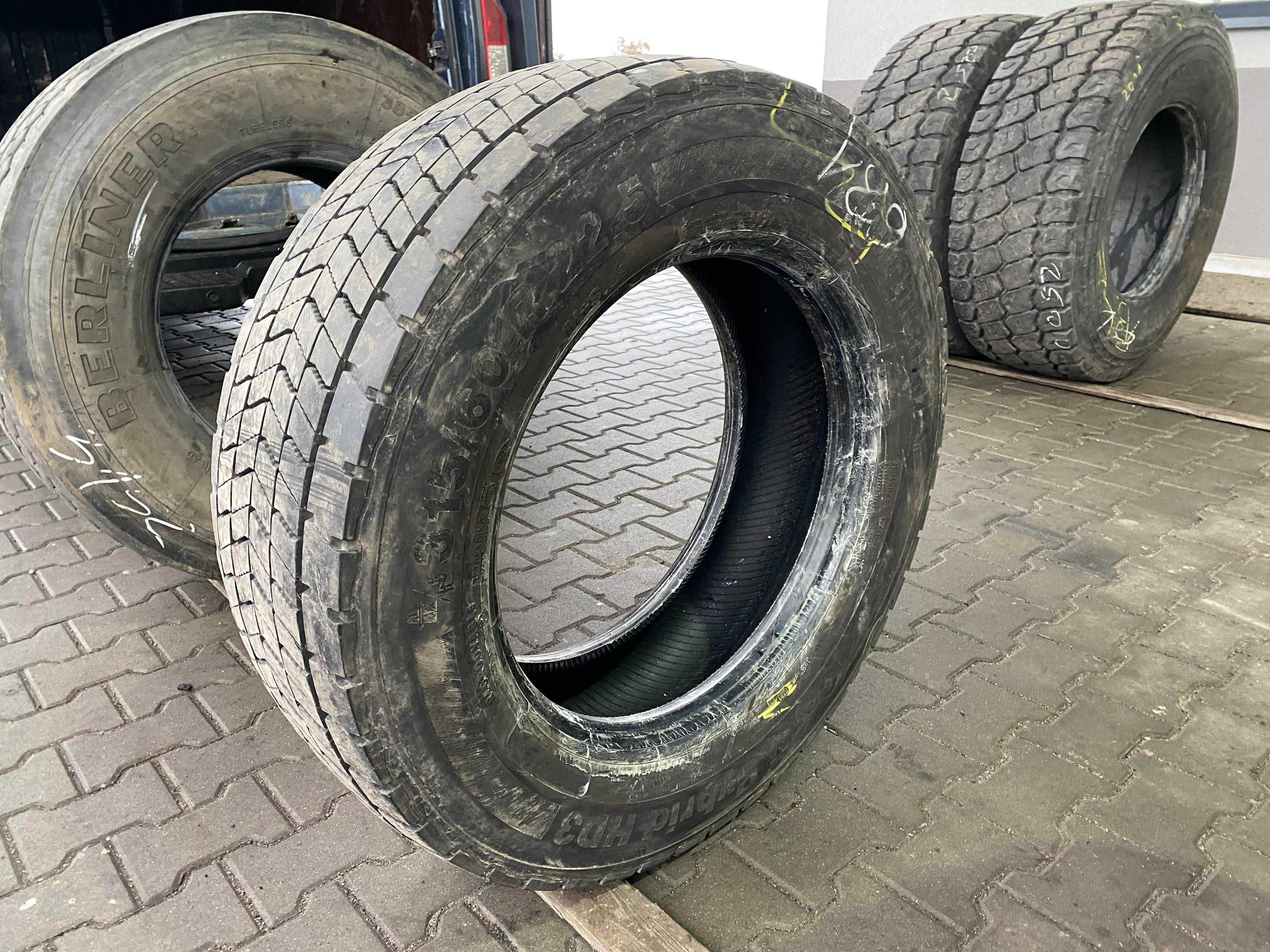 Opona 315/60R22.5 CONTINENTAL HYBRID HD3 Napędowa 12-16mm