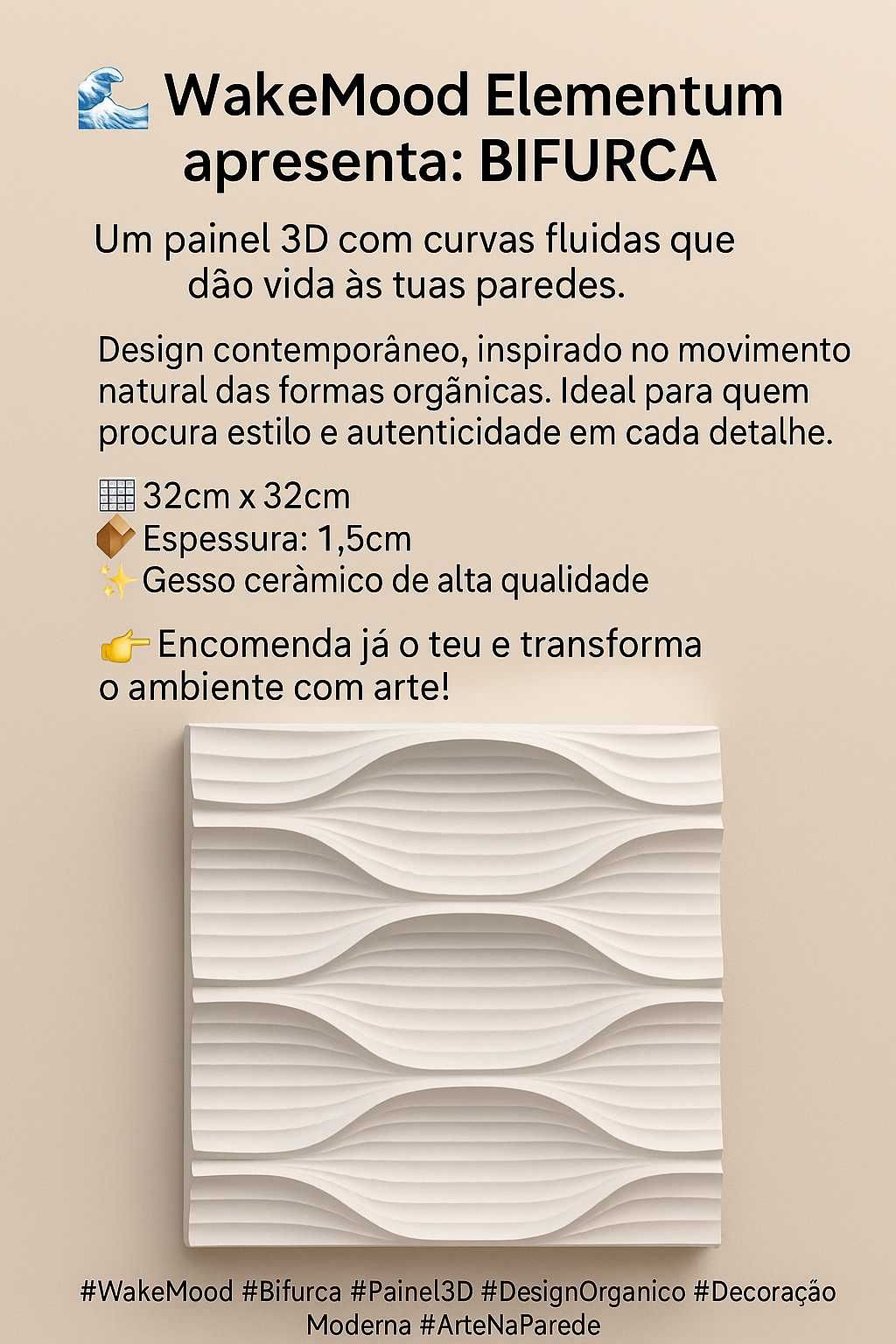 Placas de gesso 3d Bifurca