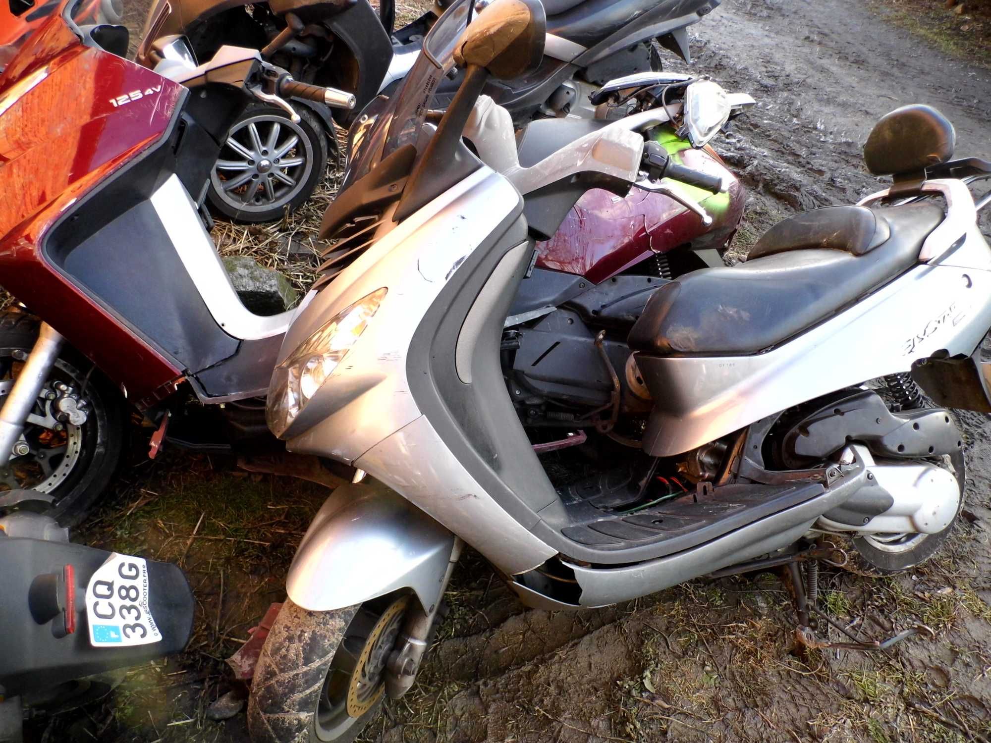 PEUGEOT ELYSTAR 125 EFI silnik czesci wtrysk iskrownik szyba 3 szt.
