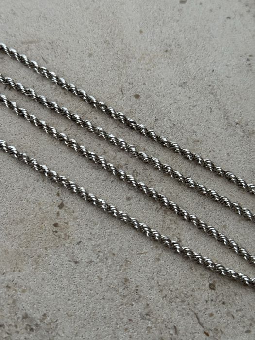 Fio de malha de corda em prata portuguesa