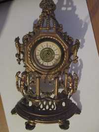 stary mechaniczny zegar mosiężny - kolekcjonerski