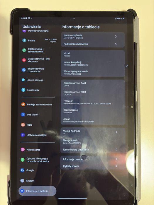 Lenovo Tab P11 gen 2 TB350FU 6/128 GB