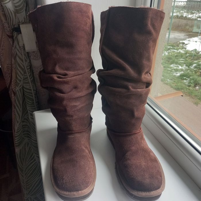 Чоботи жіночі зимові SKECHERS,шкіра-замша.Роз.40,устілка27см.Теплі.