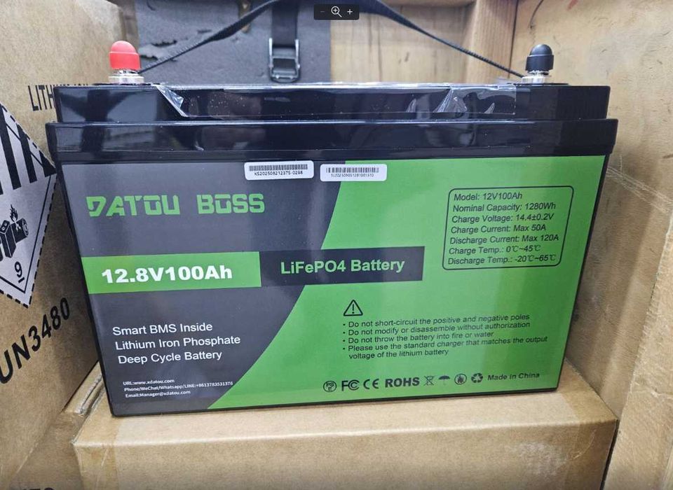 Акумулятор літій-залізо-фосфатний LiFePO4 100 Ah 12.8V 1280 Wh з BMS