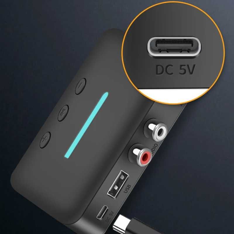 Moduł Bluetooth v5.3 Adapter Audio RX - T88 AUX i RCA + MP3 USB Player