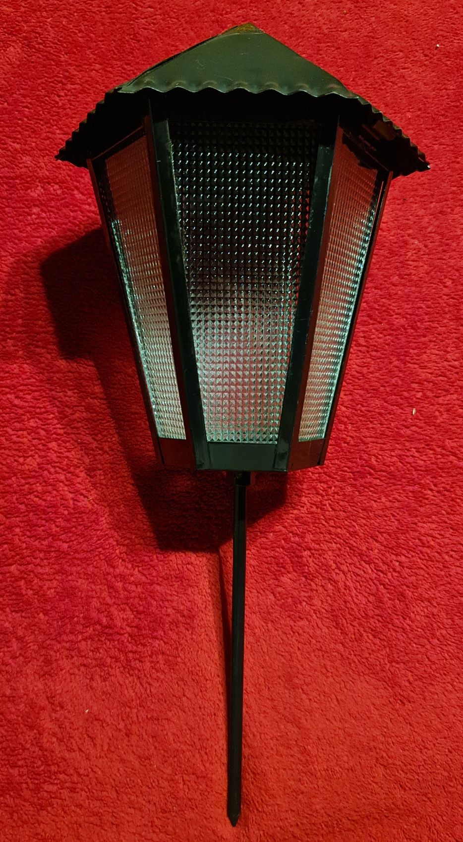 Lampka lampa ogrodowa metal szkło do ogrodu