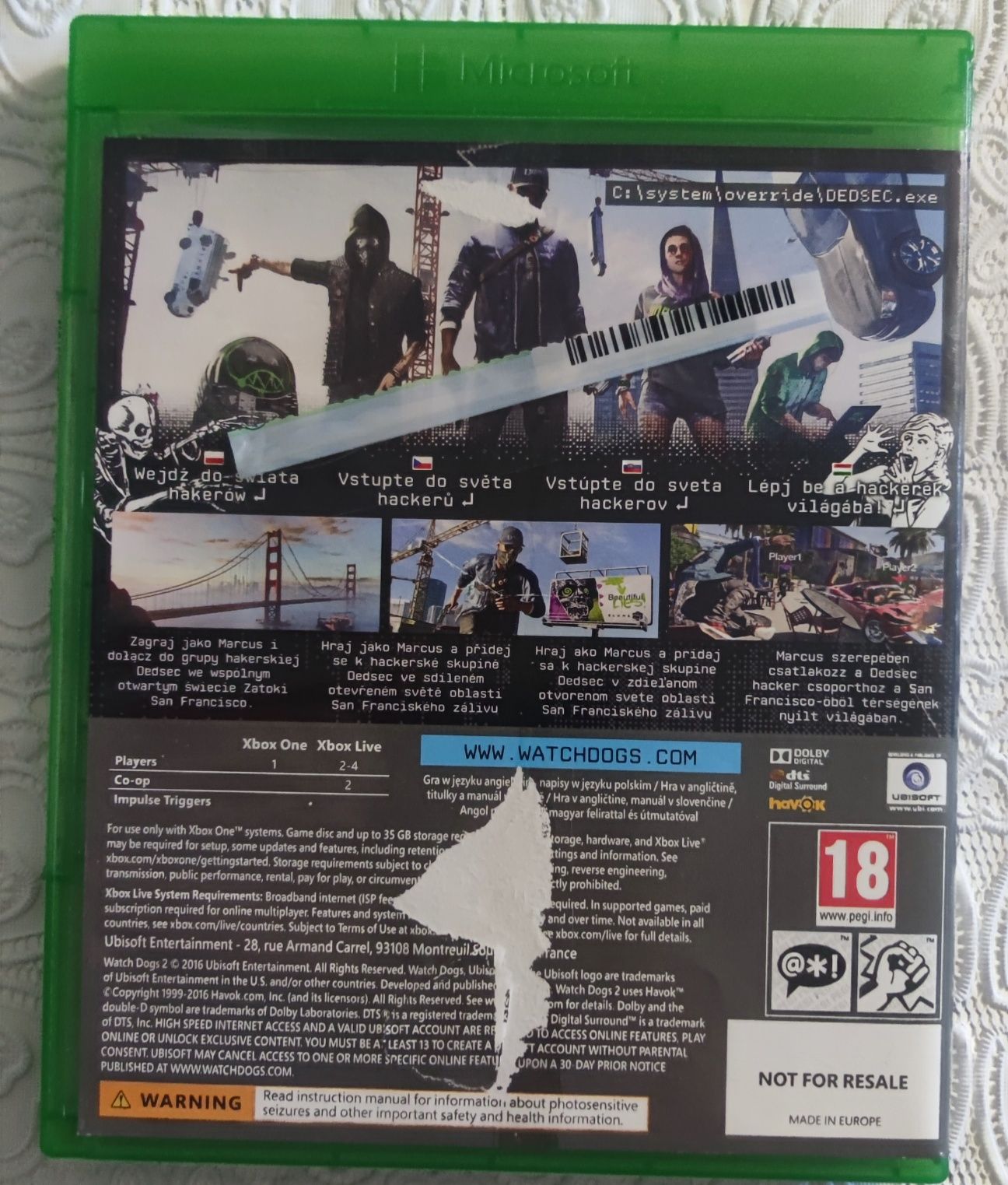 Xbox one Watch Dogs 2 pl możliwa zamiana