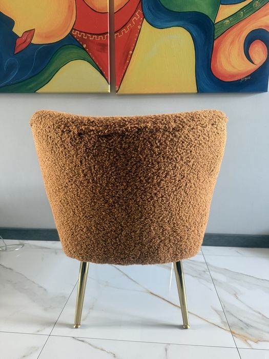 Fotel do salonu biura sypialni krzesło typu baranek