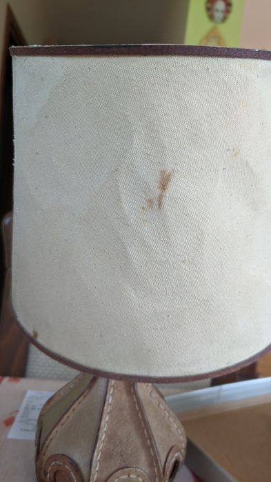 Lampka skórzana vintage retro PRL