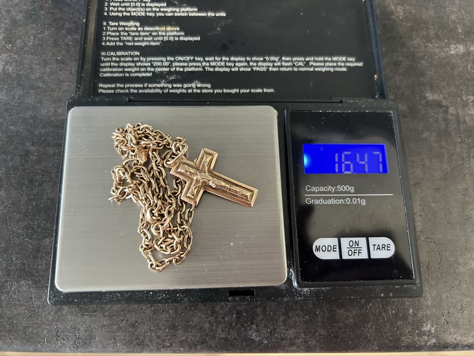 Zloty lancuszek lancuch ankier 585