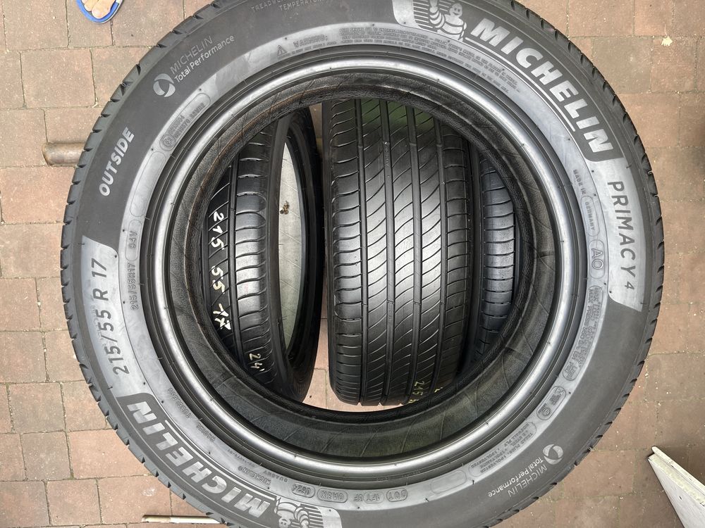 4x215/55/17 Michelin  Primacy 4 Jak NOWE DEMO  2024 rok