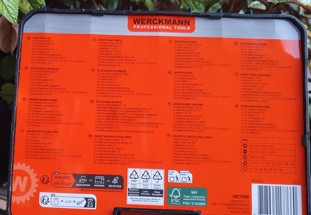 Werckmann zestaw narzędzi  nasadowe torx klucze grzechotka