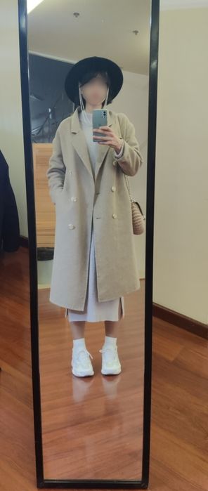 Тепла в'язана сукня плаття S-М сіро-блакитна