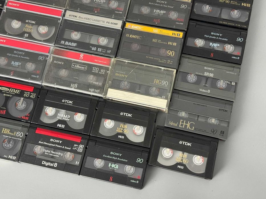 Mega Zestaw Kaset Video8 Hi8 Digital8 Kaseta x36