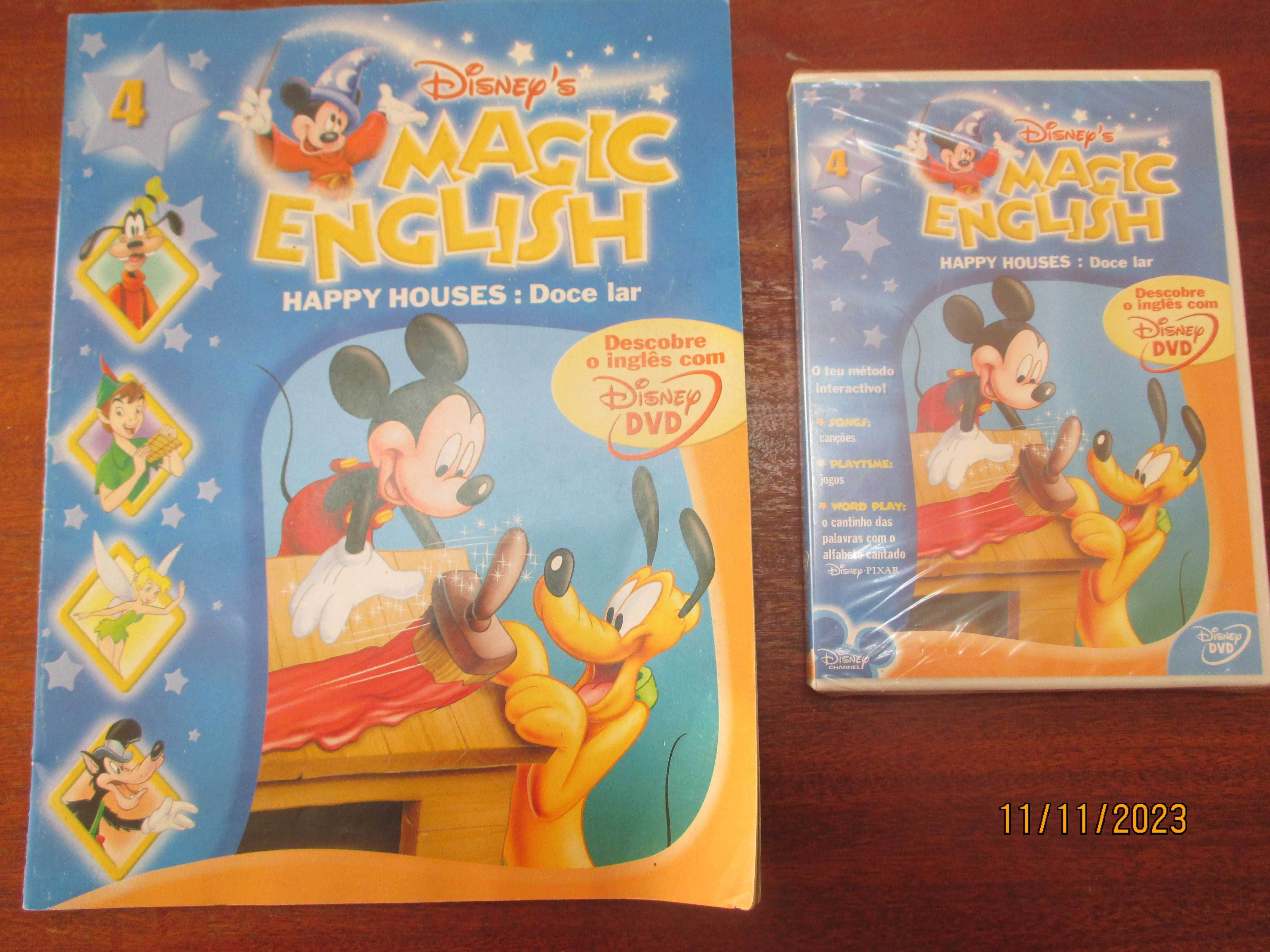 Disney's Magic English - 4 dvd´s e 4 fascículos