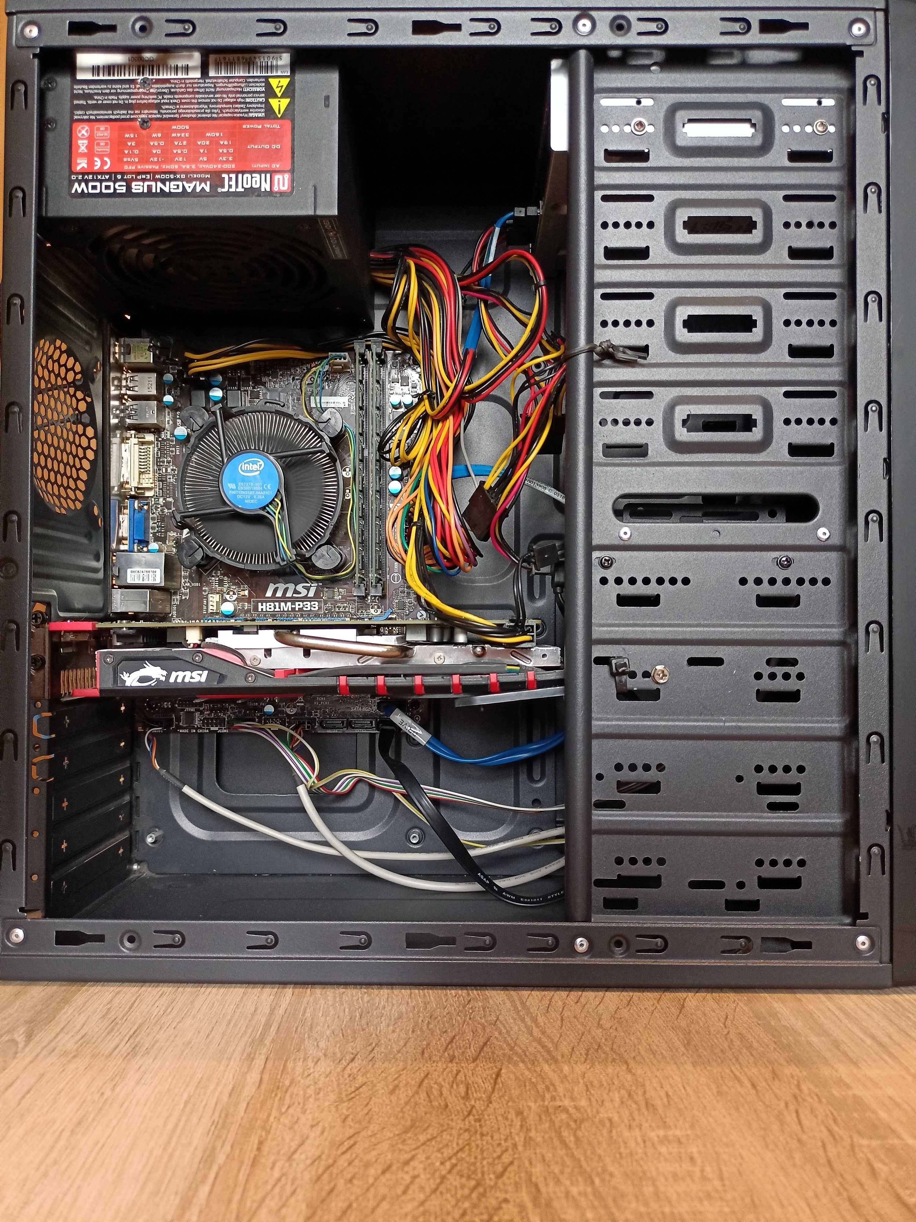 Komputer i5-4460, R7 370 4GB, DDR3 8GB, Nowy SSD 128GB + Monitor
