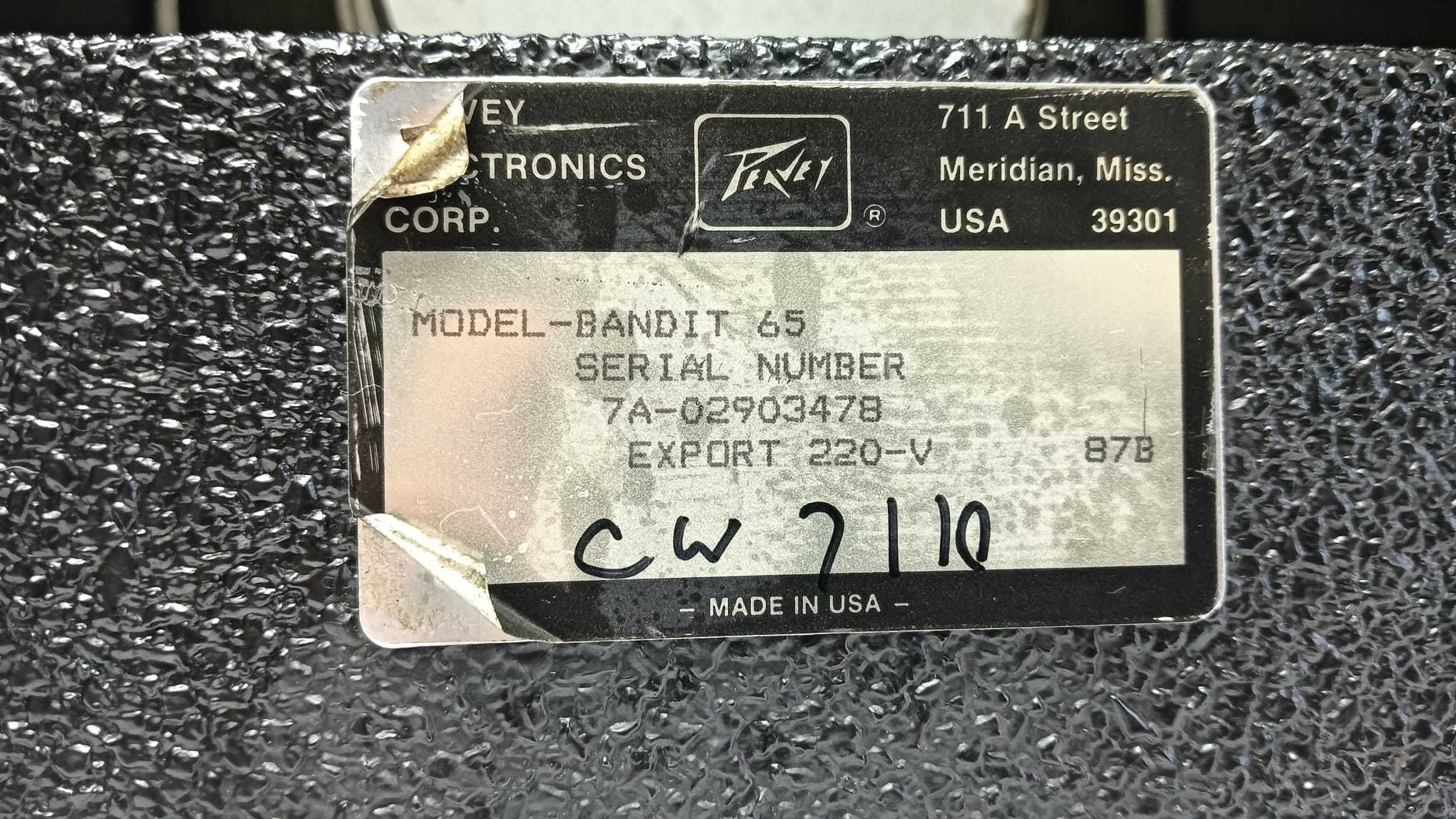 Peavey Bandit 65 Solo Series (80´s) – Uma Relíquia com Som Incrível