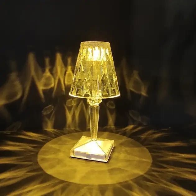LED світильник Diamond Брильянт, кришталева лампа USB акумулятор