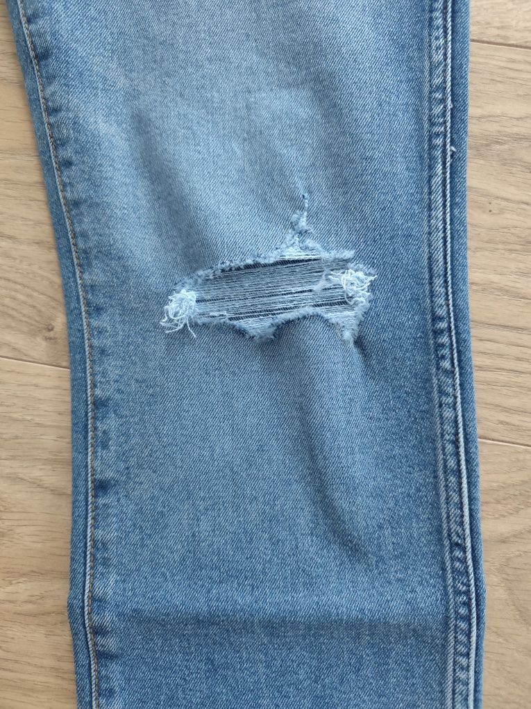 Wrangler Larston 812 slim tapered męskie jeansy dżinsy dziurami 31/34