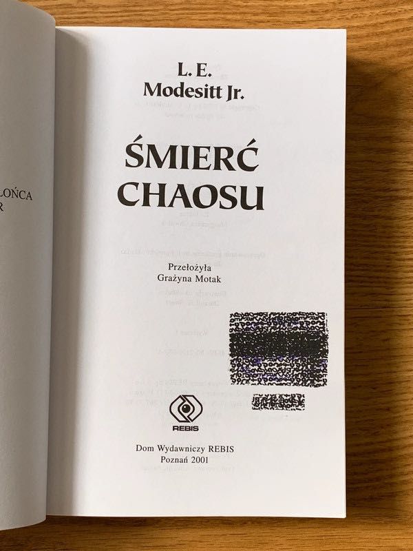 Śmierć chaosu - L.E. Modesitt Jr.