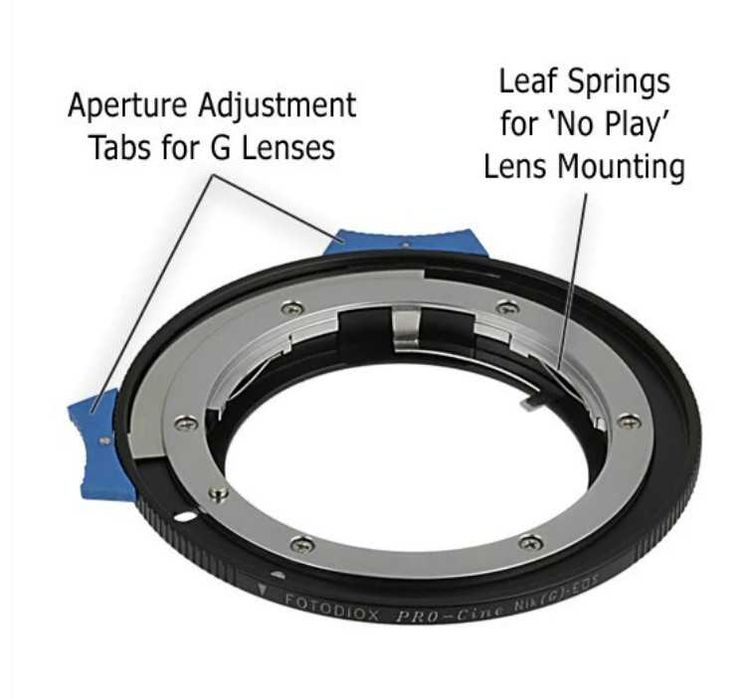 Адаптер об’єктив Nikon F G - Canon EOS EF, із керуванням діафрагмою