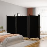 Vidaxl Parawan 6-Panelowy, Czarny, 520X180 Cm, Tkanina