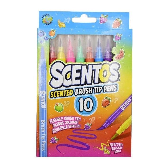 Flamastry pachnące pędzelki 10szt Scentos blister,