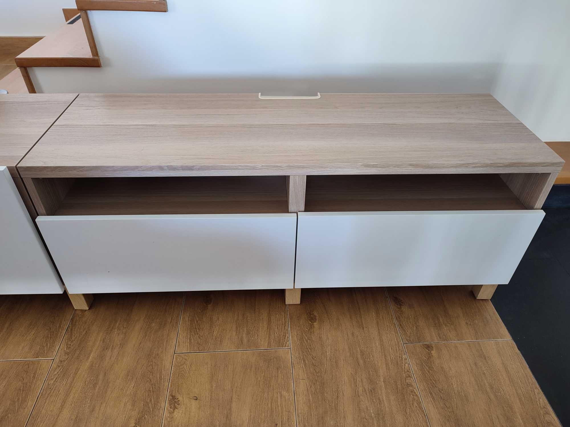 Móvel TV IKEA BESTÅ 3 secções com gavetas - Bom estado
