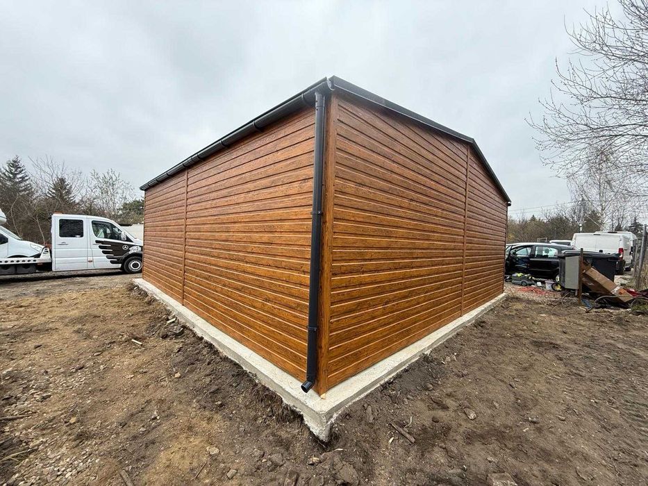 Garaż Blaszany Drewnopodobny 8x7 250 wjazdu hala wiata 10x7 10x8 12x6