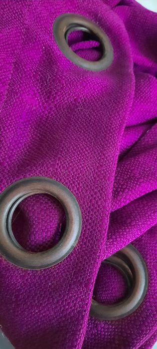 2 Cortinados de argolas - 230×140 Beringela