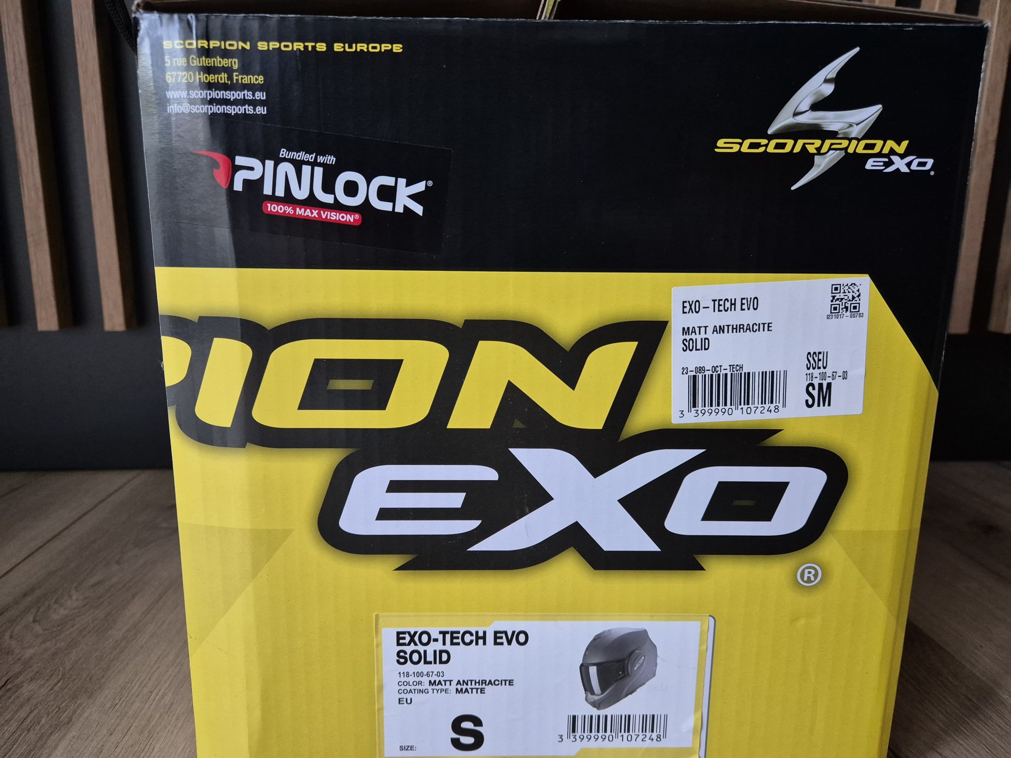 Kask szczękowy Skorpion S + pinlock