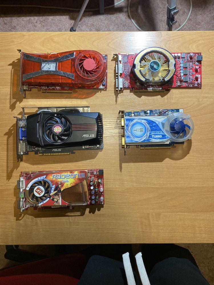 Karty graficzne retro stare karty graficzne PCIE AGP