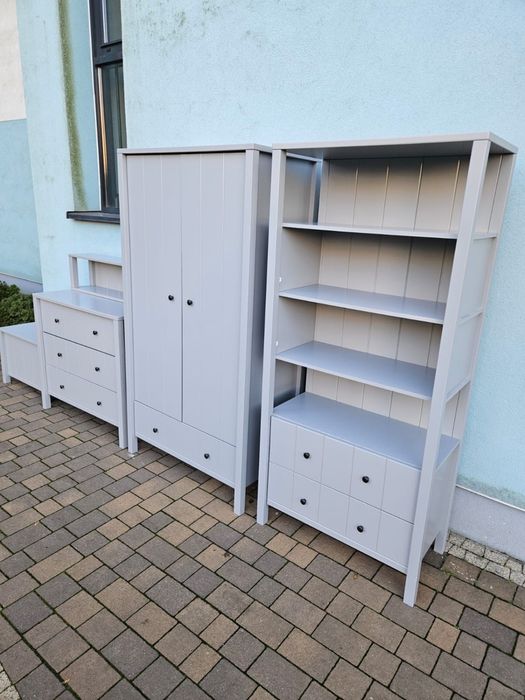 Szary zestaw mebli jak ikea hemnes Novelies Allpin / Dostawa