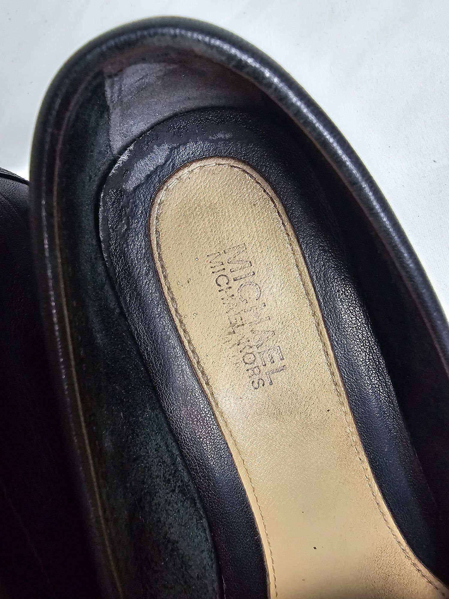 Mokasyny slip on Michael Kors skóra naturalna skórzane frędzlami