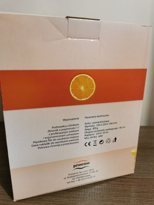 Wyciskarka do owoców / cytrusów - Prosense PR-810