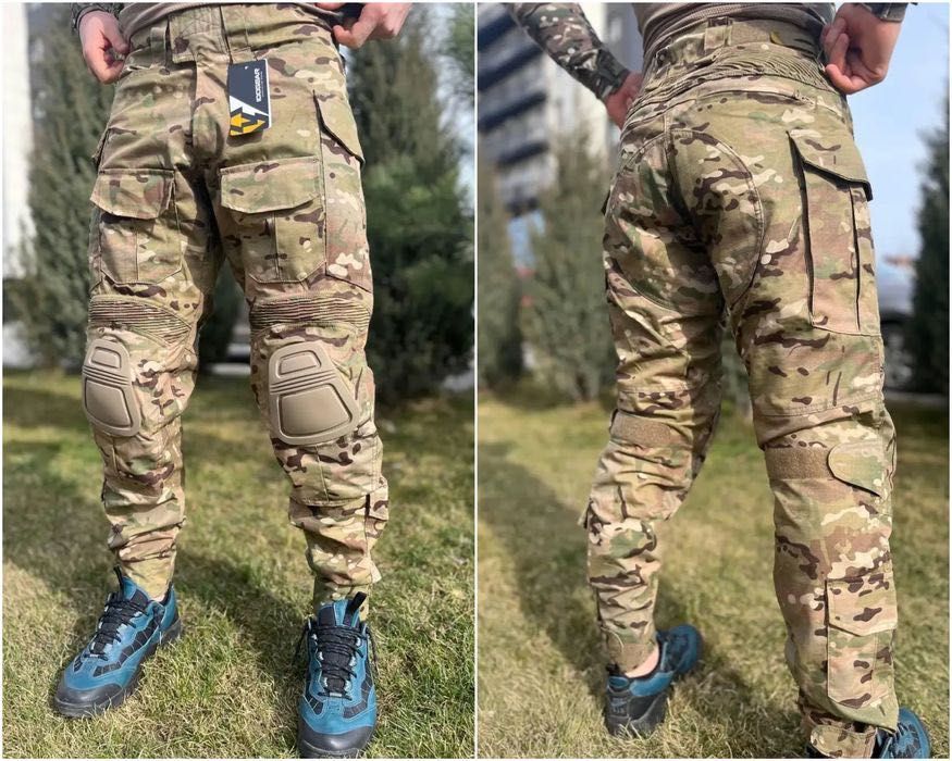 Штани мультикам Idogear військові штаны тактические с наколенниками