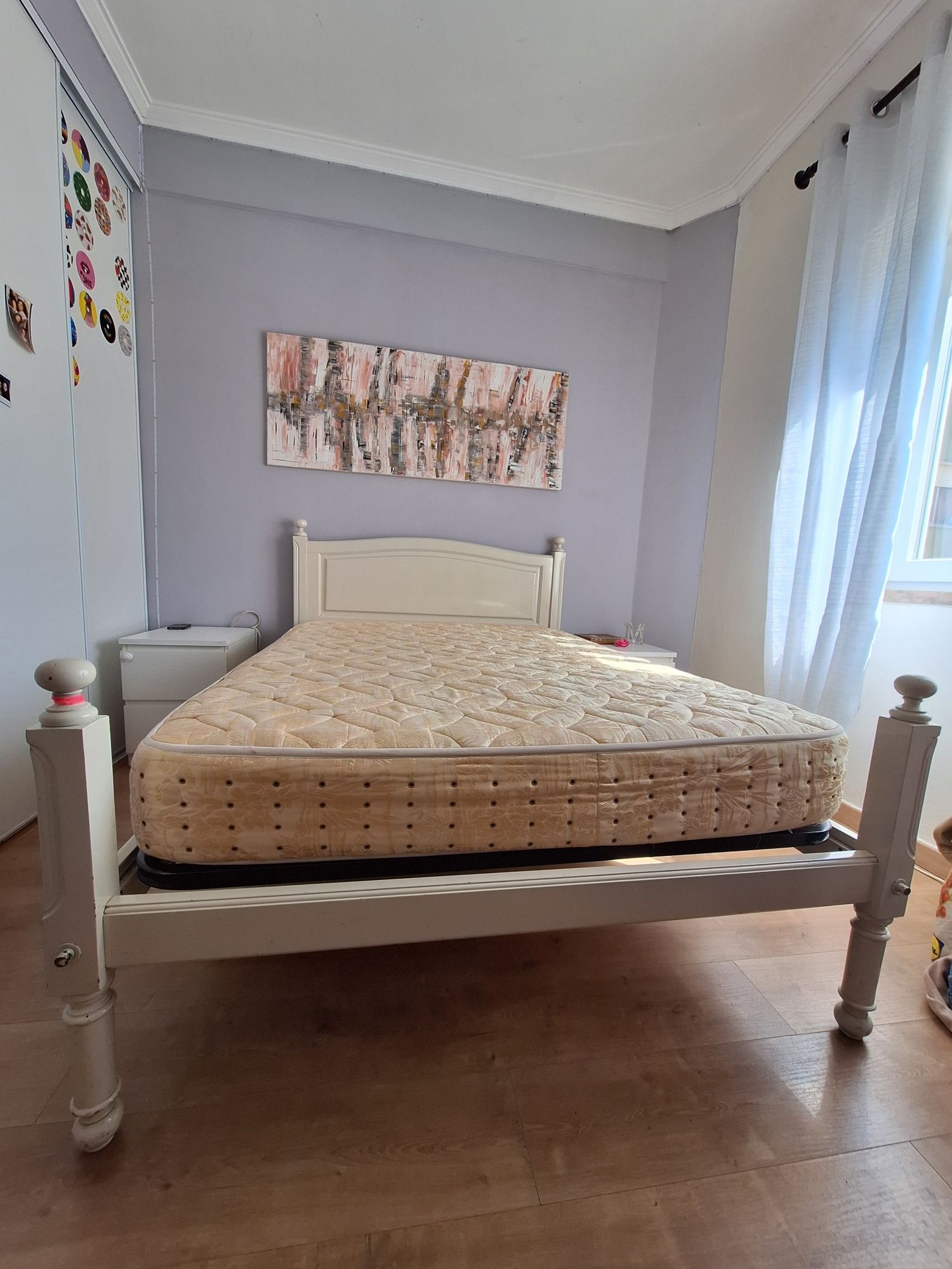 Cama de casal 1.40x1.90m + colchão