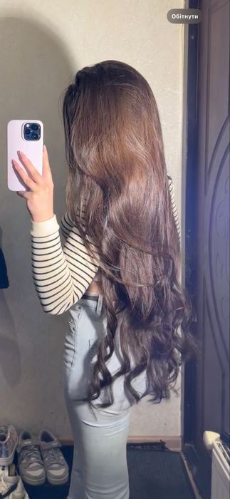 Волосся 77см каштан