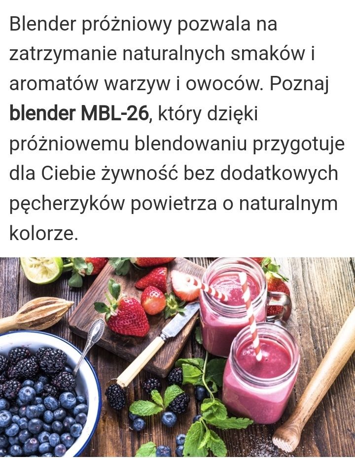 Blender próżniowy MBL-26