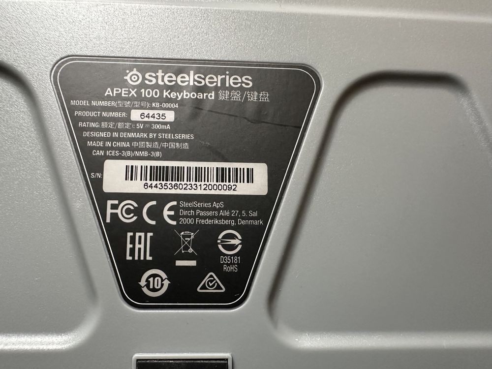 Klawiatura steelseries apex 100 keyboard