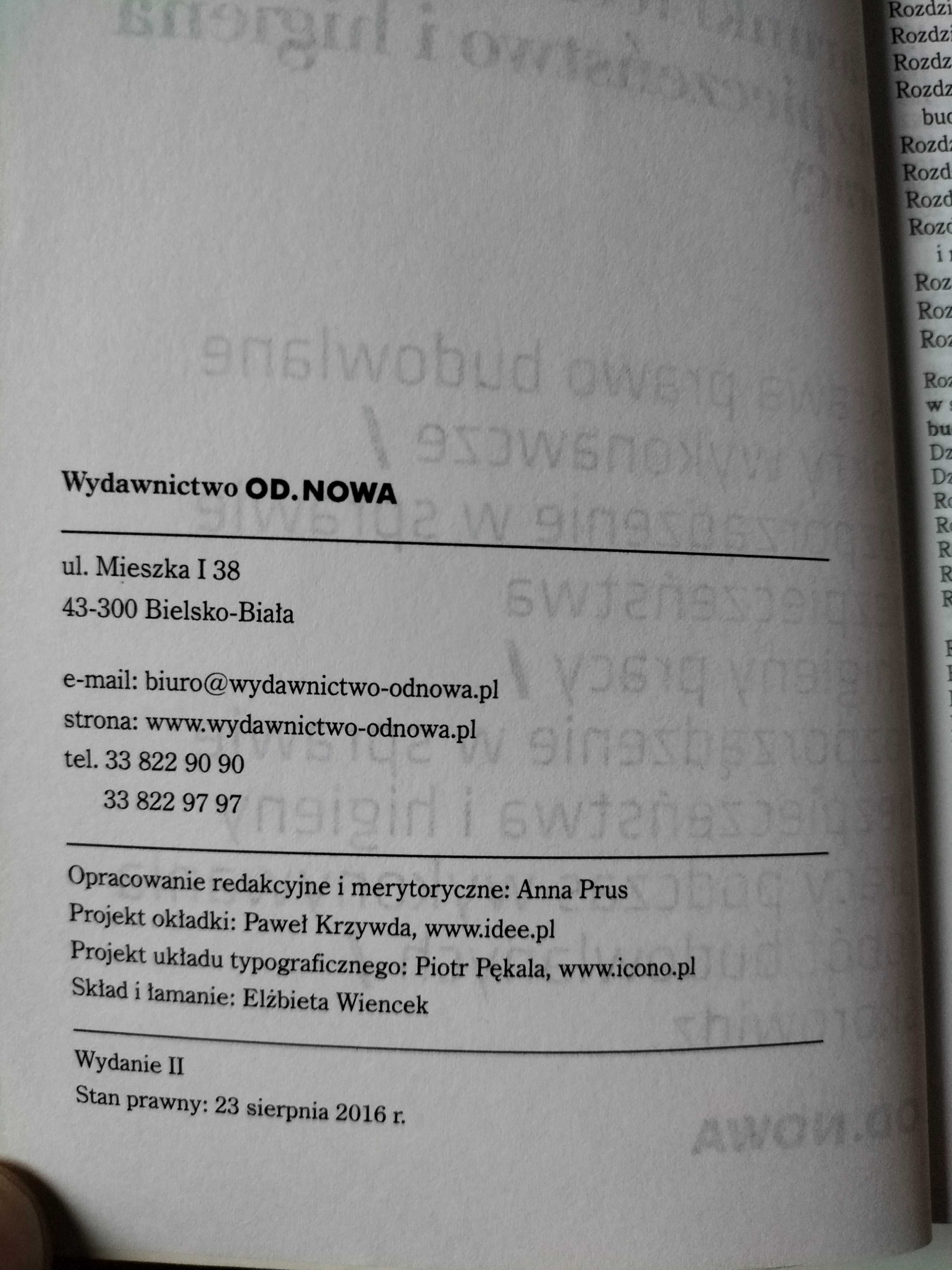 Prawo Budowlane Warunki Techniczne BiHP OD. NOWA
