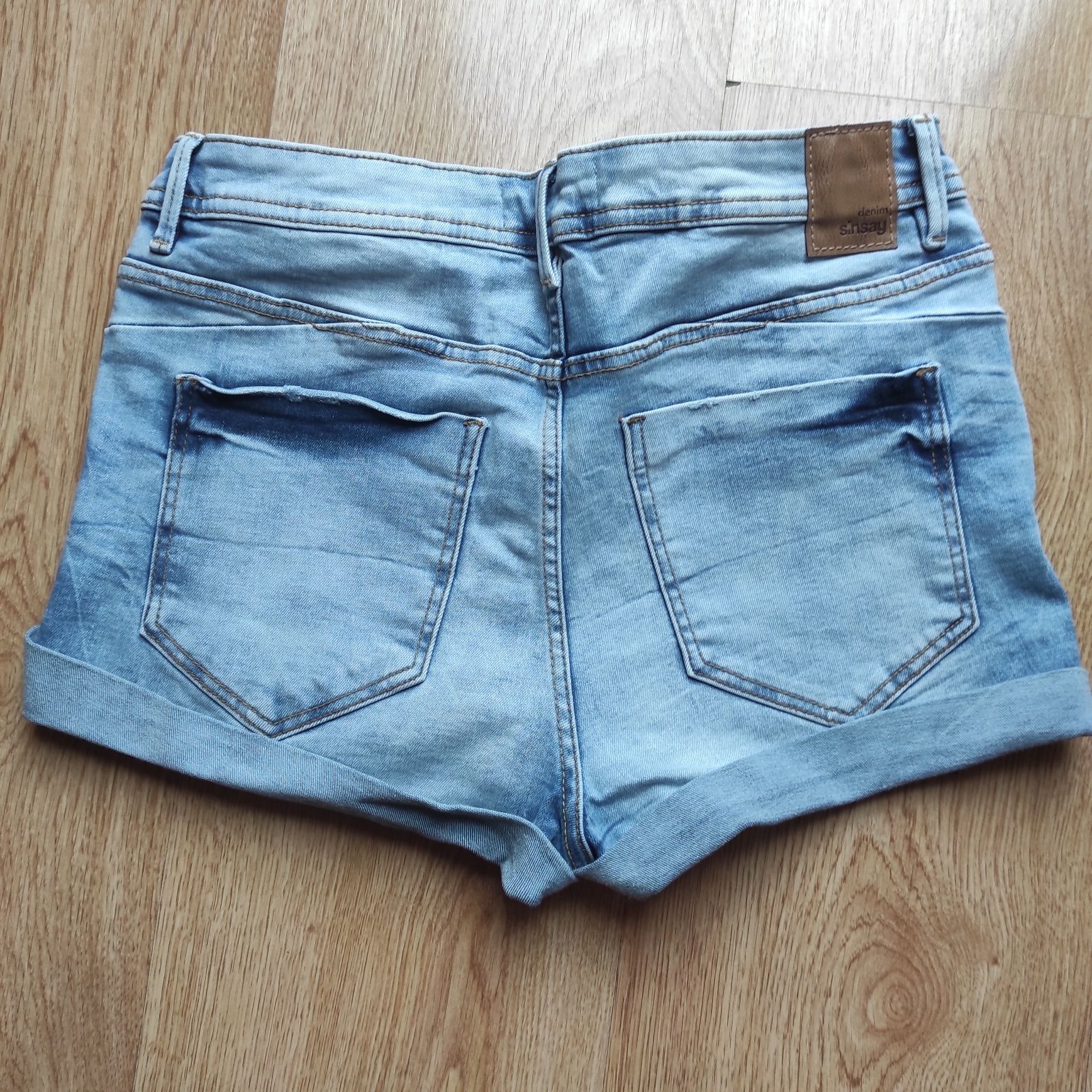 Spodenki krótkie jasny jeans dżins damskie rozmiar S sinsay