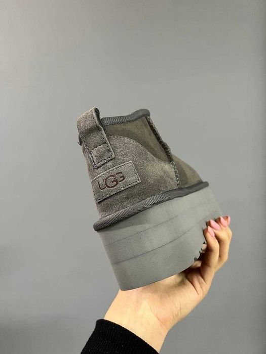 Угги/Угг/Уггі/Уги/Угі/UGG Australia Ultra Mini Platform Grey/Овчина
