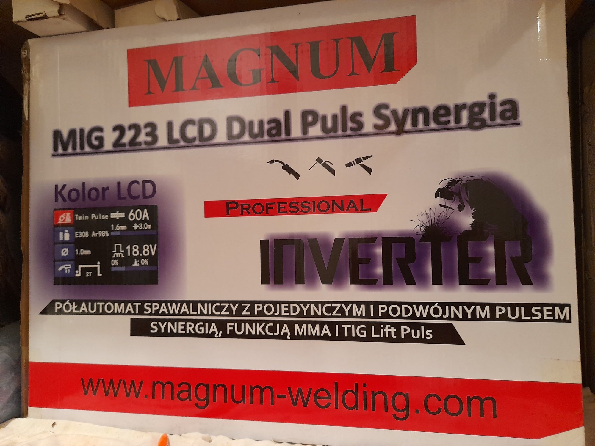 Spawarka Magnum MIG223 Dual Puls + Butla Corgon 8l