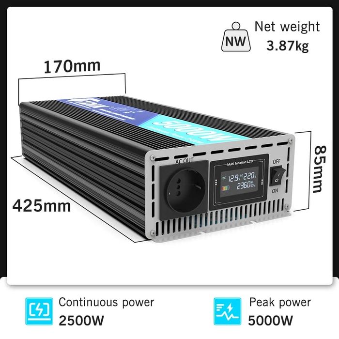 Інвертор 5000 w FDIK чиста синусоїда. ТОП